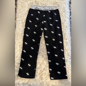 Abercrombie Kids - Cozy Soft Moose Pajama Pants / PJs / Black Boys 13/14